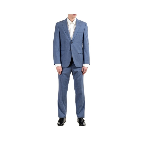 Hugo Boss Phoenix Madisen Men's Suit Two Piece Blue Comfort Fit 100% Wool 40L - Picture 1 of 16